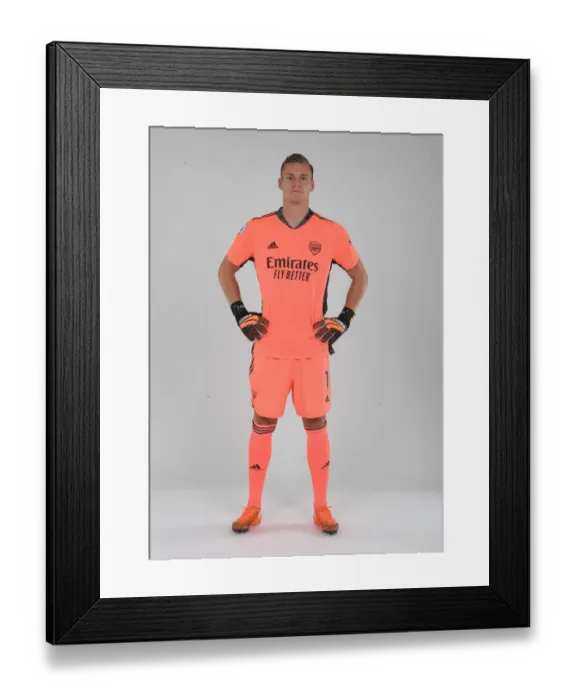 Framed Print : Arsenal FC: 2020-21 Team Photocall - Bernd Leno