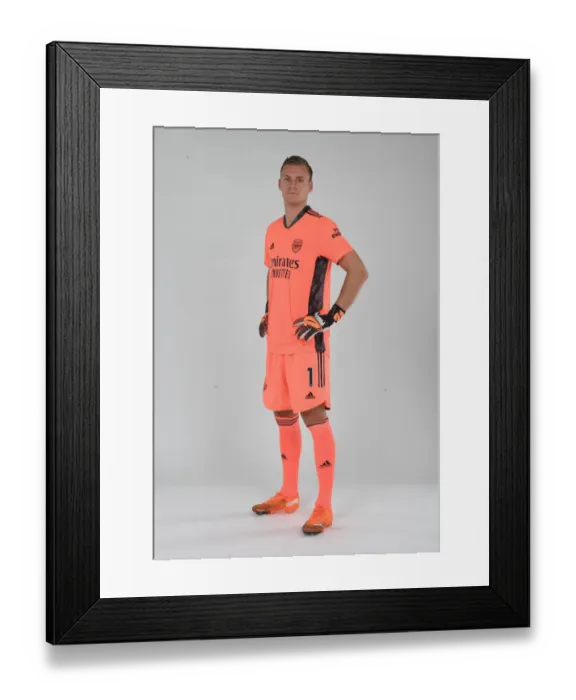 Framed Print : Arsenal FC: Bernd Leno in Training Ahead of 2020-21 Season