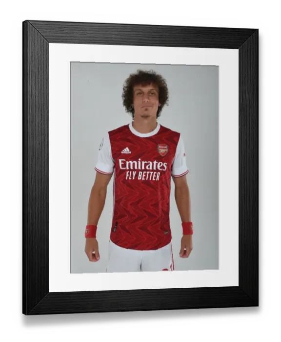 Framed Print : Arsenal's David Luiz in Focus during 2020-21 Training Session at London Colney