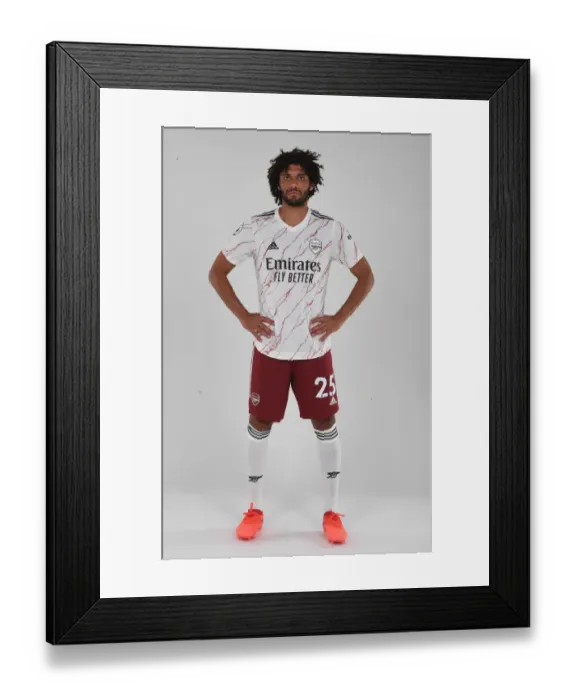 Framed Print : Arsenal Football Club: Mo Elneny at London Colney Training Ground, 2020-21 Season