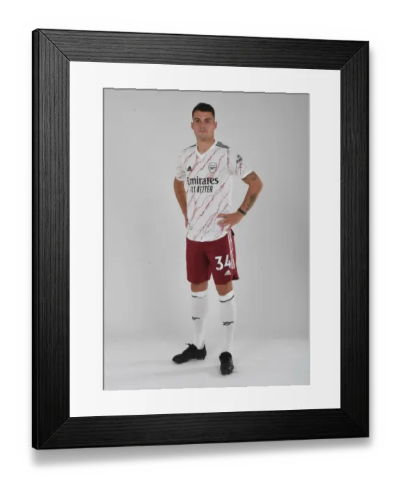 Framed Print : Arsenal's Granit Xhaka Gears Up for 2020-21 Season at Training Camp