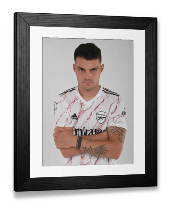 Framed Print : Arsenal 2020-21 First Team: Granit Xhaka at Training Session