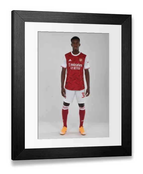 Framed Print : Arsenal's Eddie Nketiah at 2020-21 First Team Photocall
