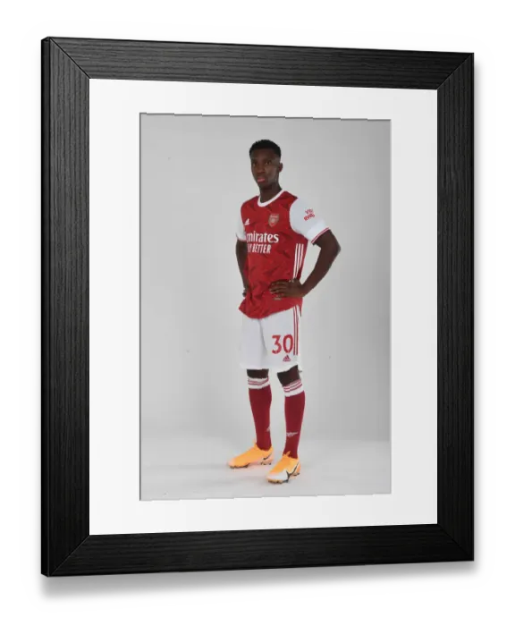 Framed Print : Arsenal Football Club: Eddie Nketiah at 2020-21 First Team Photoshoot Framed Print : Arsenal Football Club: Eddie Nketiah at 2020-21 First Team Photoshoot