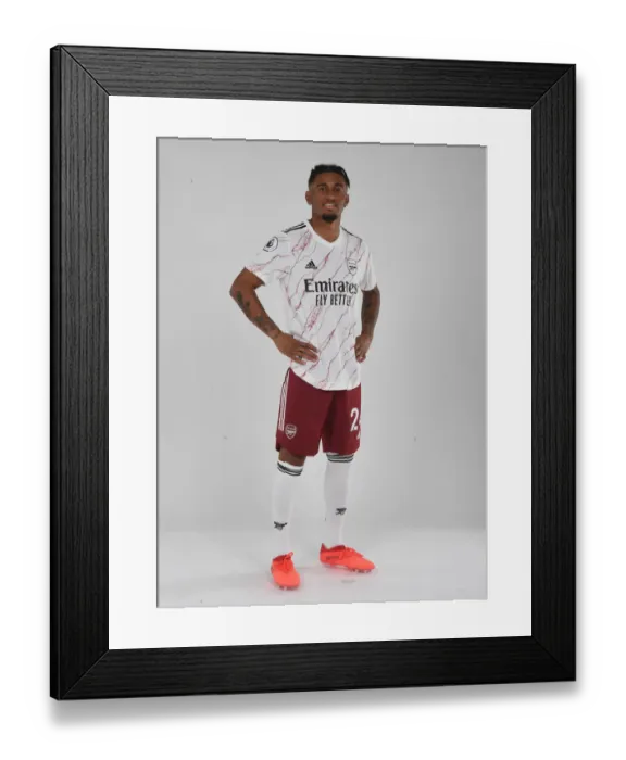 Framed Print : Arsenal 2020-21 First Team Photo Call: Reiss Nelson at London Colney