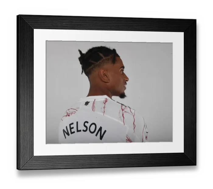 Framed Print : Arsenal First Team 2020-21: Reiss Nelson at London Colney Training Ground