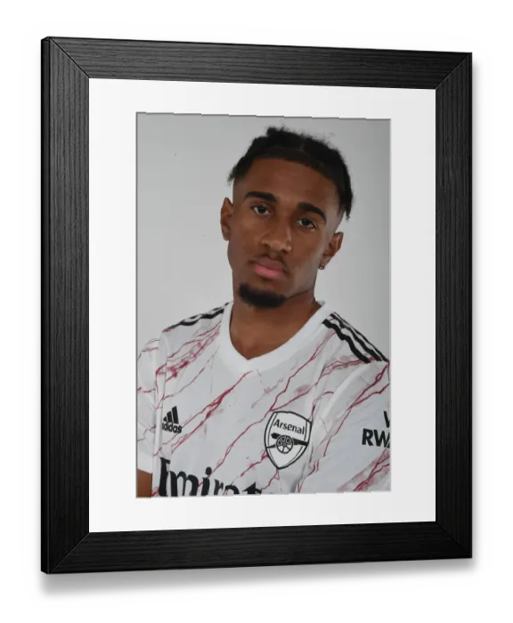 Framed Print : Arsenal First Team: Training Session with Reiss Nelson, 2020-21 Season