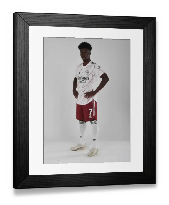 Framed Print : Arsenal Football Club: Training with Star Player Bukayo Saka, 2020-21 Season