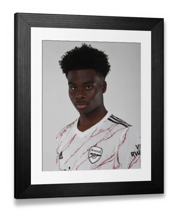Framed Print : Arsenal's Bukayo Saka in Training at London Colney, 2020-21 Season