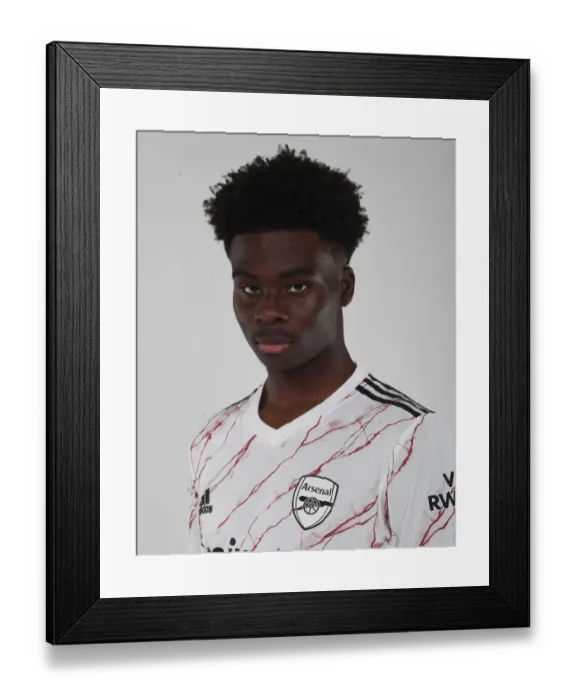 Framed Print : Arsenal First Team: Training with Star Player Bukayo Saka, 2020-21 Season