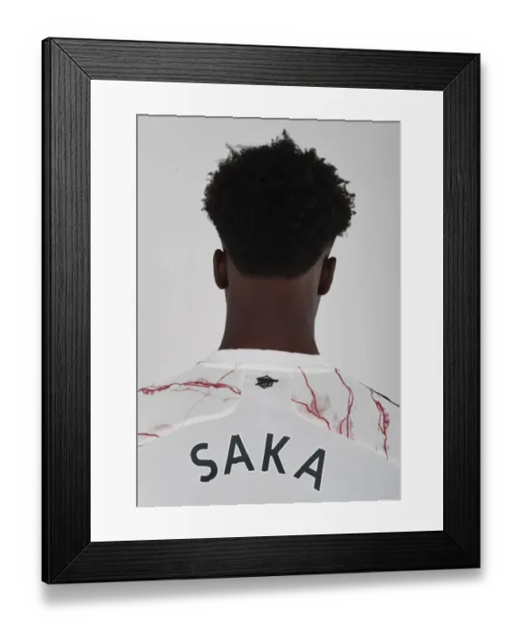 Framed Print : Arsenal Football Club: Training with Star Player Bukayo Saka, 2020-21 Season