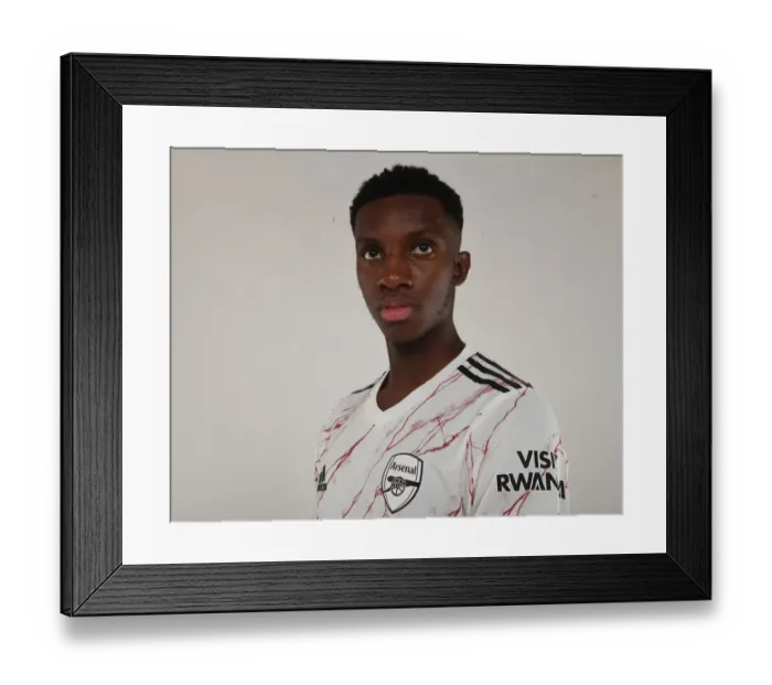 Framed Print : Arsenal's Eddie Nketiah Prepares for 2020-21 Season at Training