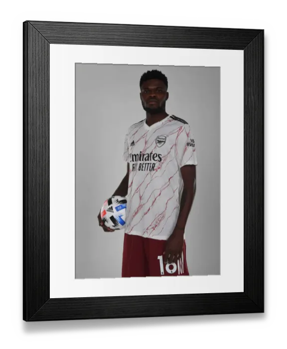 Framed Print : Arsenal Football Club Welcomes New Signing Thomas Partey at London Colney Training Ground