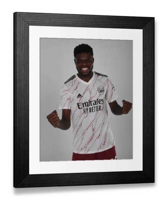 Framed Print : Arsenal Unveils New Signing Thomas Partey at London Colney Training Ground