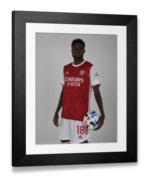 Framed Print : Arsenal Unveils New Signing Thomas Partey at London Colney Training Ground