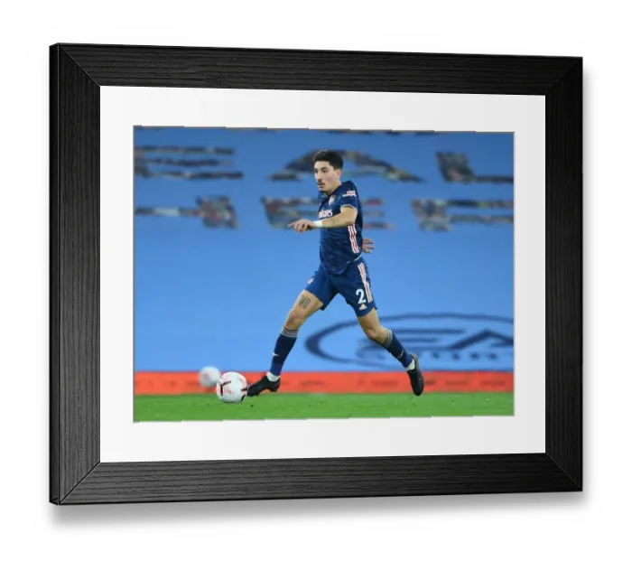 Framed Print : Arsenal vs Manchester City: 2020-21 Premier League Clash at Empty Etihad Stadium