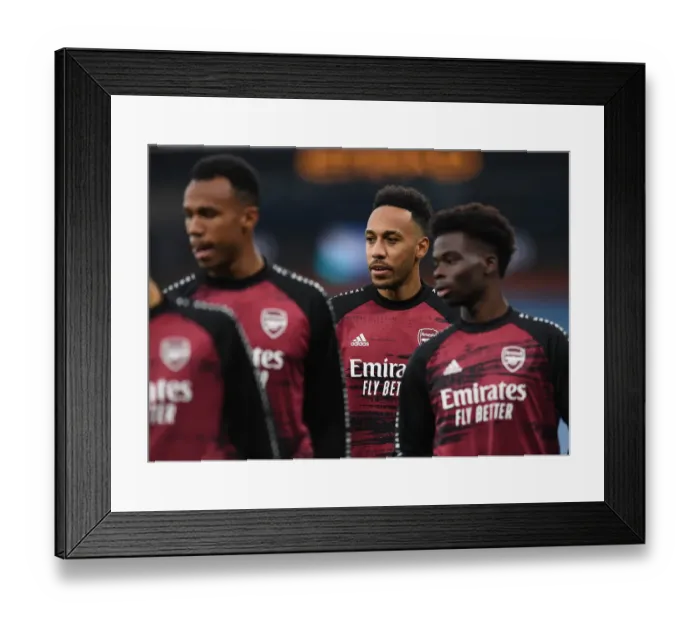 Framed Print : Arsenal's Aubameyang Gears Up for Manchester City Showdown - Premier League 2020-21