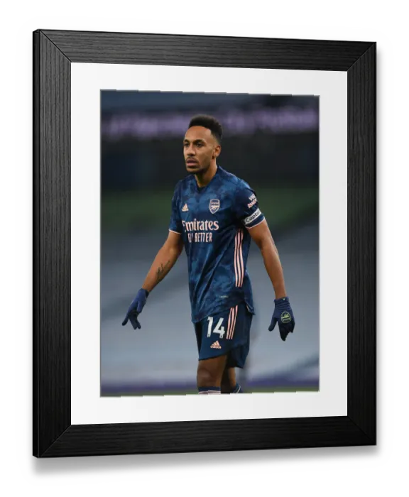 Framed Print : Arsenal's Aubameyang Faces Manchester City in Premier League Showdown Framed Print : Arsenal's Aubameyang Faces Manchester City in Premier League Showdown