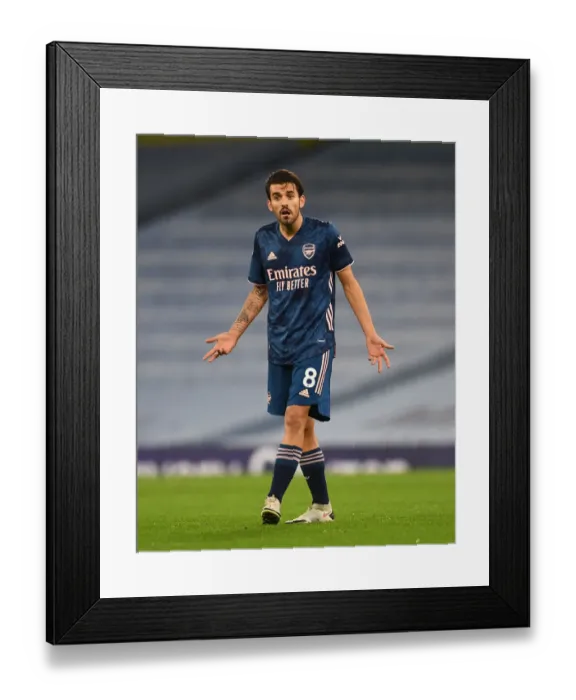 Framed Print : Dani Ceballos in Action: Manchester City vs. Arsenal, Premier League 2020-21
