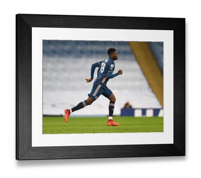 Framed Print : Thomas Partey in Action: Arsenal vs. Manchester City, Premier League 2020-21