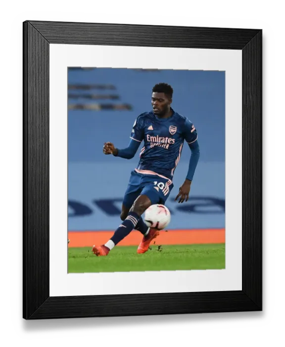 Framed Print : Thomas Partey in Action: Arsenal vs Manchester City, Premier League 2020-21