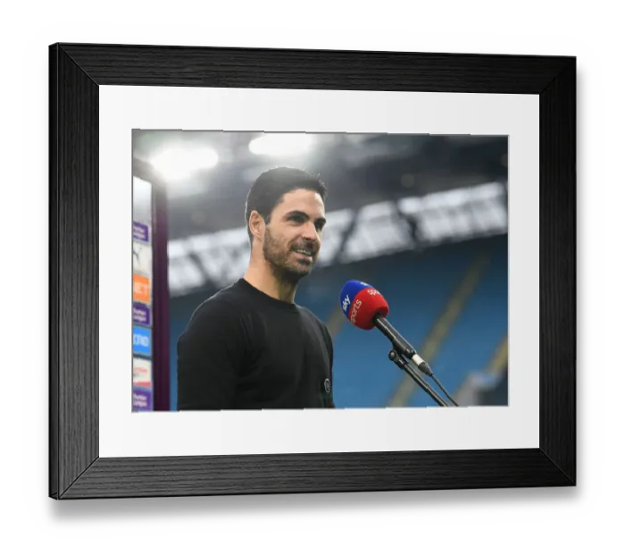 Framed Print : Arsenal Manager Mikel Arteta Previews Manchester City Showdown in Premier League Clash Framed Print : Arsenal Manager Mikel Arteta Previews Manchester City Showdown in Premier League Clash