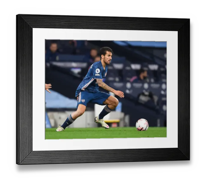 Framed Print : Behind Closed Doors: Dani Ceballos Takes on Manchester City, 2020-21 Premier League Framed Print : Behind Closed Doors: Dani Ceballos Takes on Manchester City, 2020-21 Premier League