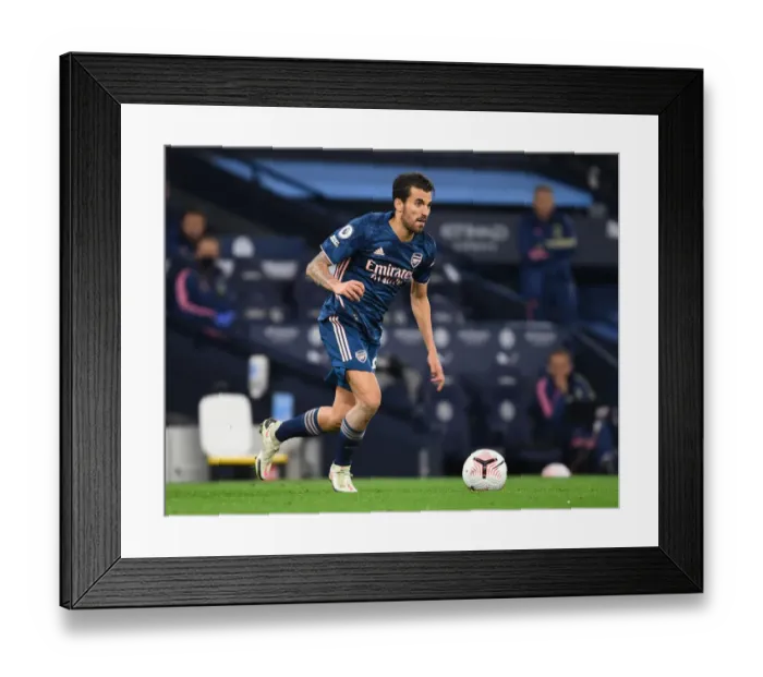 Framed Print : Behind Closed Doors: Dani Ceballos Takes on Manchester City in the 2020-21 Premier League Framed Print : Behind Closed Doors: Dani Ceballos Takes on Manchester City in the 2020-21 Premier League