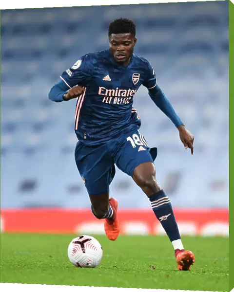 Thomas Partey in Action: Manchester City vs. Arsenal, Premier League 2020-21 (Behind Closed Doors)