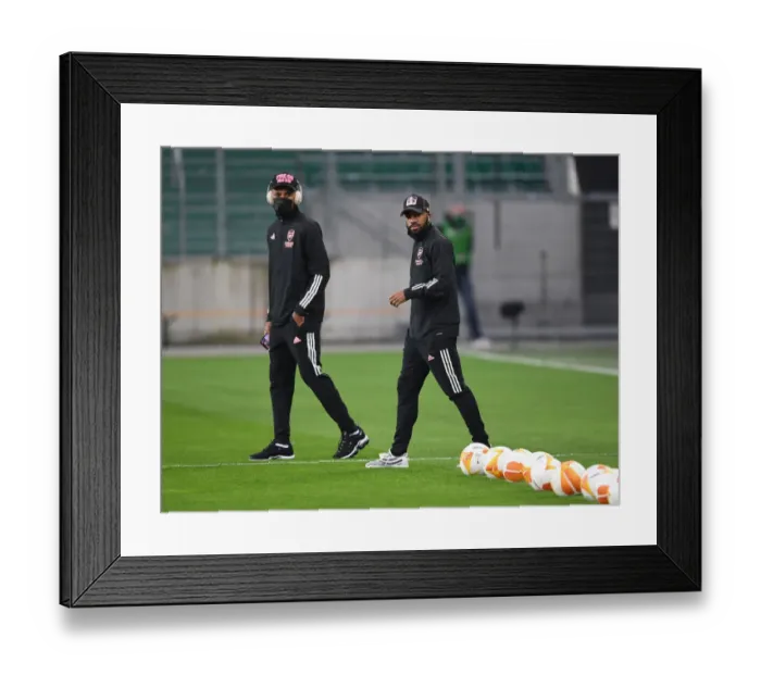Framed Print : Arsenal Forwards Aubameyang and Lacazette Prepare for Rapid Vienna Clash in Europa League Framed Print : Arsenal Forwards Aubameyang and Lacazette Prepare for Rapid Vienna Clash in Europa League