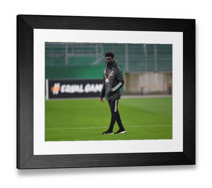 Framed Print : Bukayo Saka Gears Up: Arsenal vs Rapid Vienna, UEFA Europa League 2020-21 Framed Print : Bukayo Saka Gears Up: Arsenal vs Rapid Vienna, UEFA Europa League 2020-21