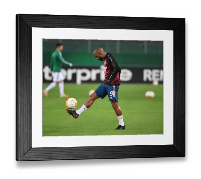 Framed Print : Arsenal's Alex Lacazette Prepares for Rapid Vienna Showdown in Europa League Framed Print : Arsenal's Alex Lacazette Prepares for Rapid Vienna Showdown in Europa League