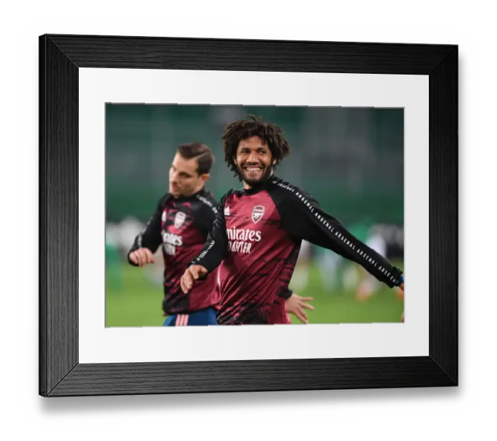 Framed Print : Arsenal's Mo Elneny Prepares for Rapid Vienna Showdown in Europa League