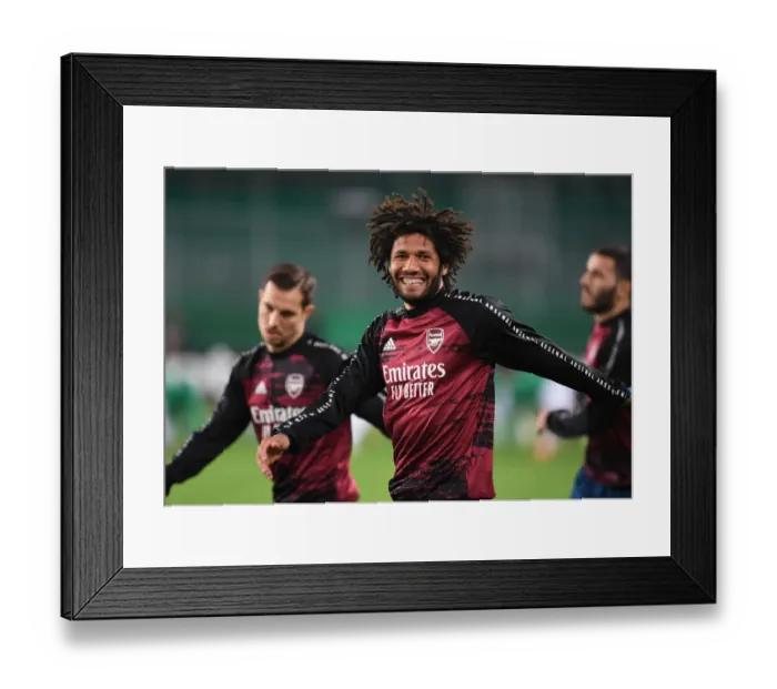 Framed Print : Mo Elneny Readies for Rapid Vienna Showdown: Arsenal's Midfielder Prepares for Europa League Clash Framed Print : Mo Elneny Readies for Rapid Vienna Showdown: Arsenal's Midfielder Prepares for Europa League Clash