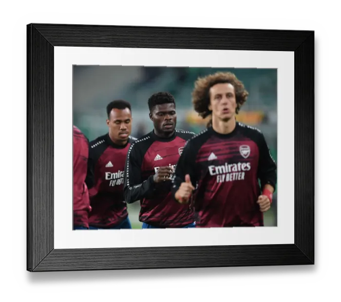 Framed Print : Thomas Partey: Arsenal's Unyielding Warrior in Europa League Battle