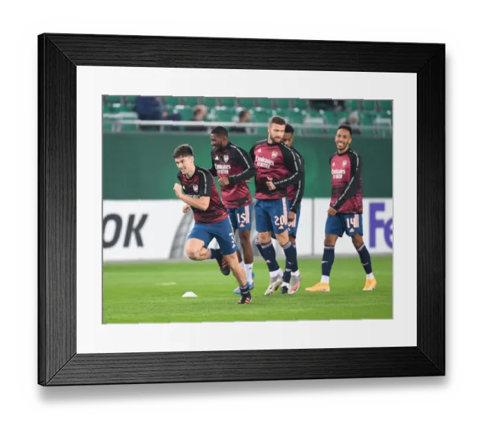Framed Print : Arsenal's Kieran Tierney Prepares for Rapid Vienna Clash in Europa League Framed Print : Arsenal's Kieran Tierney Prepares for Rapid Vienna Clash in Europa League
