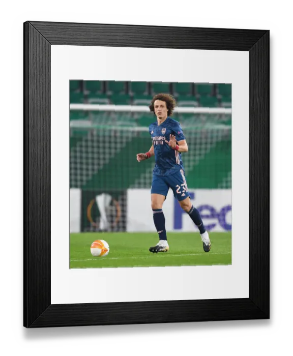 Framed Print : David Luiz in Action: Arsenal vs Rapid Vienna, UEFA Europa League 2020-21