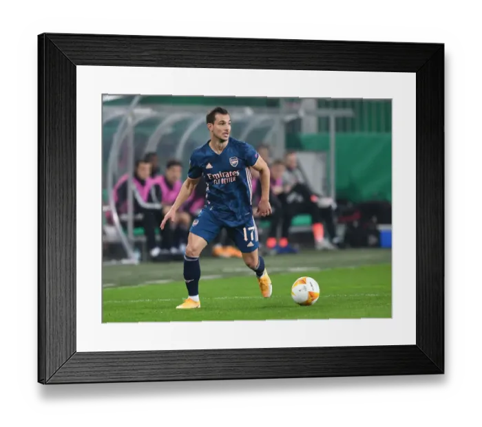 Framed Print : Cedric Goes Head-to-Head with Rapid Vienna in Europa League Showdown