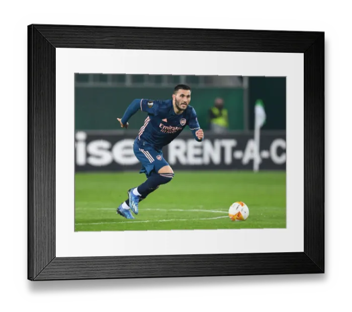 Framed Print : Arsenal's Sead Kolasinac in Action against Rapid Vienna in UEFA Europa League Group Stage, Vienna 2020
