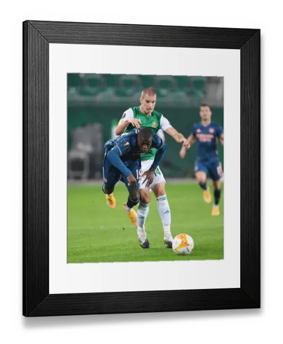 Framed Print : Partey Foul: Intense Clash Between Rapid Vienna and Arsenal FC in Europa League Framed Print : Partey Foul: Intense Clash Between Rapid Vienna and Arsenal FC in Europa League