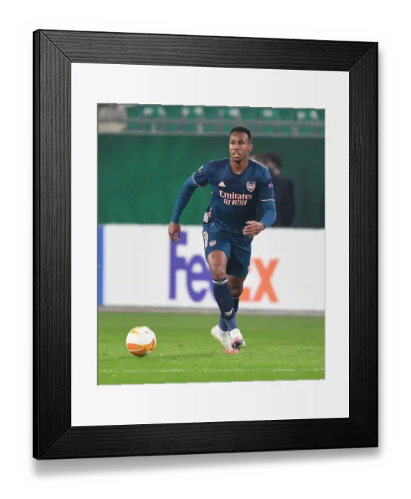 Framed Print : Gabriel in Action: Arsenal vs Rapid Vienna, UEFA Europa League 2020-21 Framed Print : Gabriel in Action: Arsenal vs Rapid Vienna, UEFA Europa League 2020-21