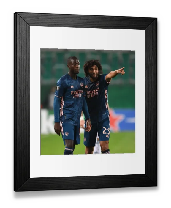 Framed Print : Pepe and Elneny in Action: Arsenal vs Rapid Vienna, UEFA Europa League 2020-21 Framed Print : Pepe and Elneny in Action: Arsenal vs Rapid Vienna, UEFA Europa League 2020-21