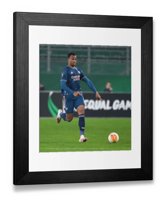 Framed Print : Gabriel in Action: Arsenal vs Rapid Vienna, UEFA Europa League 2020-21 Framed Print : Gabriel in Action: Arsenal vs Rapid Vienna, UEFA Europa League 2020-21