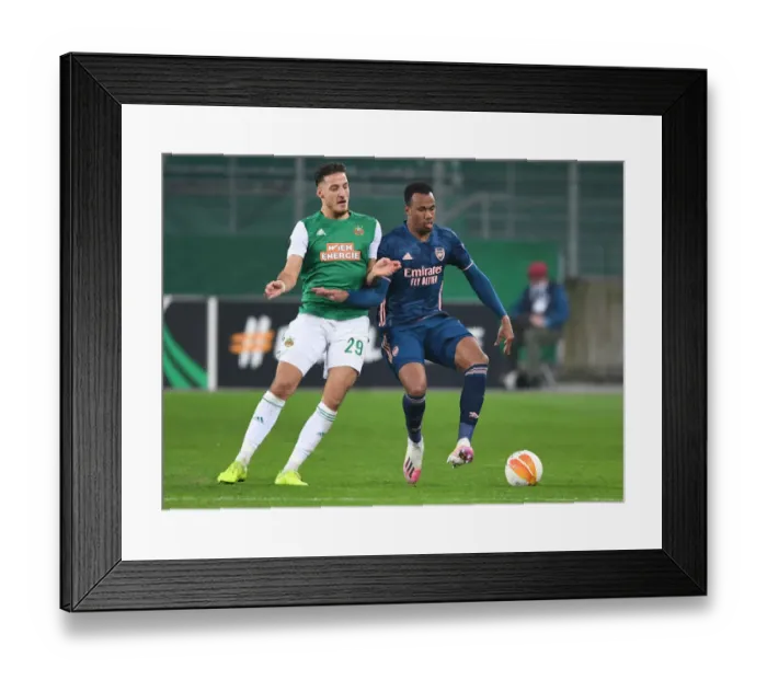Framed Print : Gabriel vs. Kara: Clash in the Europa League: Rapid Vienna vs. Arsenal Framed Print : Gabriel vs. Kara: Clash in the Europa League: Rapid Vienna vs. Arsenal