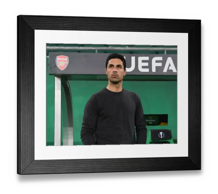 Framed Print : Mikel Arteta Leads Arsenal in Europa League Clash against Rapid Vienna Framed Print : Mikel Arteta Leads Arsenal in Europa League Clash against Rapid Vienna