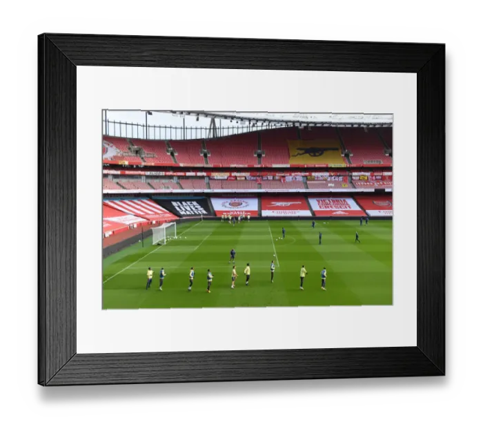 Framed Print : Arsenal Training Before Closed-Doors Match Against Leicester City, 2020-21 Premier League