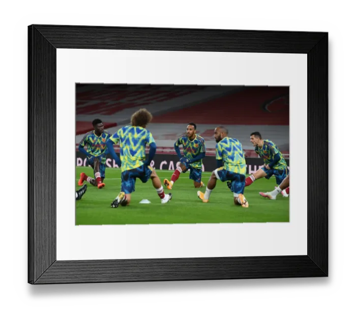 Framed Print : Arsenal vs Leicester City: 2020-21 Premier League Match at Emptied Emirates Stadium