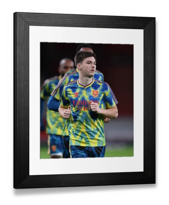 Framed Print : Arsenal v Leicester City: Kieran Tierney Warms Up Ahead of Emirates Showdown (Behind Closed Doors, 2020-21) Framed Print : Arsenal v Leicester City: Kieran Tierney Warms Up Ahead of Emirates Showdown (Behind Closed Doors, 2020-21)