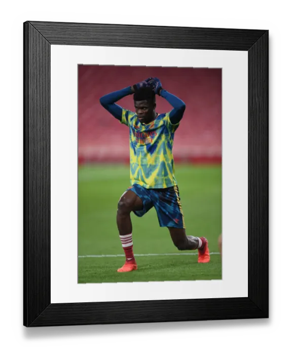 Framed Print : Arsenal vs Leicester City: Thomas Partey Prepares for Premier League Showdown at Empty Emirates Stadium (2020-21)