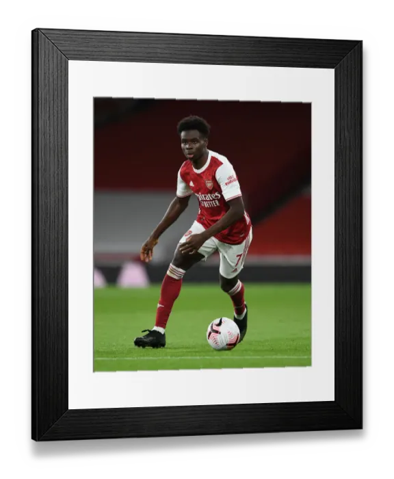 Framed Print : Bukayo Saka's Brilliant Performance at Empty Emirates: Arsenal vs. Leicester City (2020-21) Framed Print : Bukayo Saka's Brilliant Performance at Empty Emirates: Arsenal vs. Leicester City (2020-21)